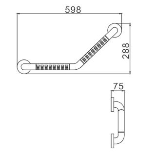 Поручень Frap F8121 белый